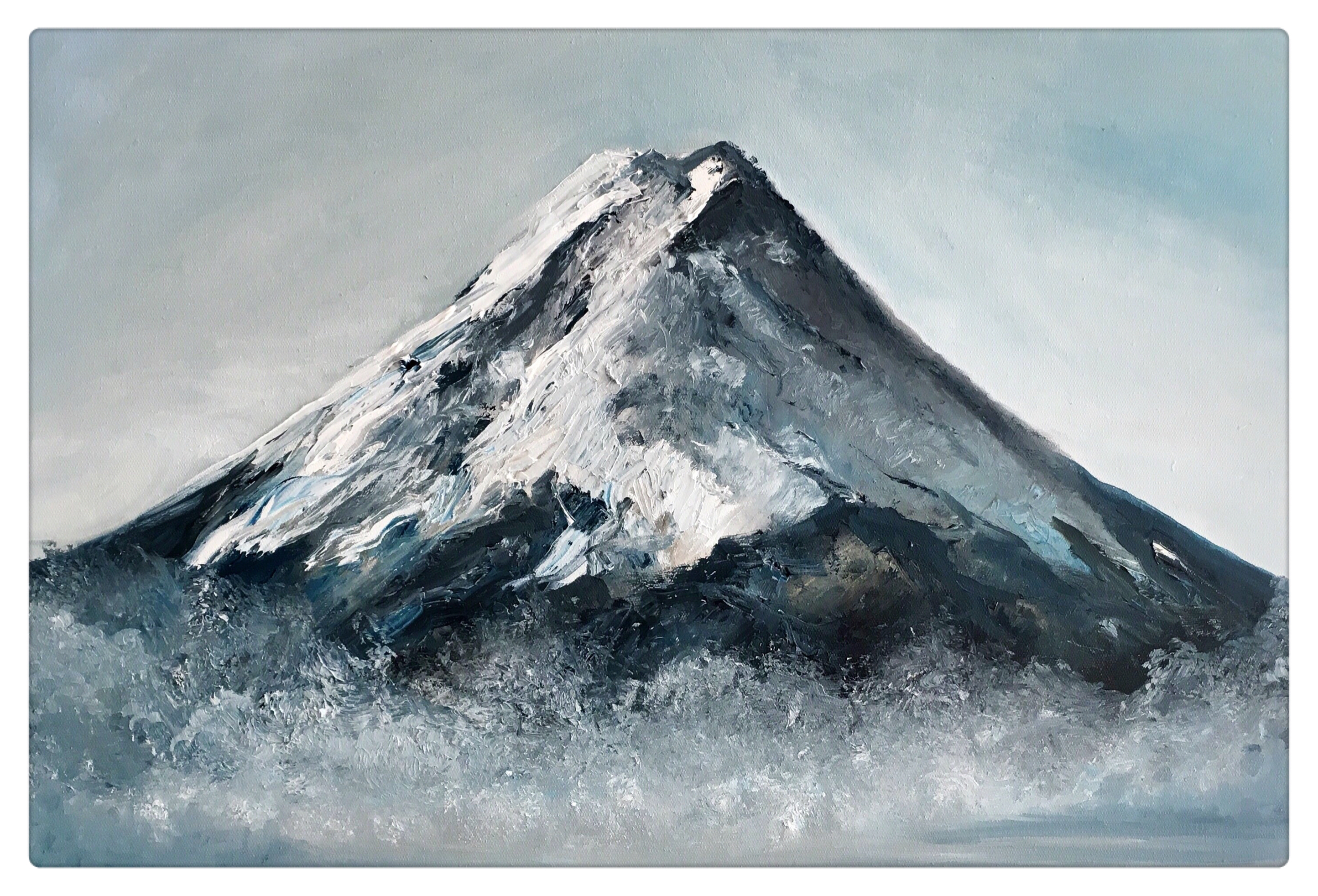 《富士山下》|纯艺术|油画|王岩刚 - 原创作品 - 站酷