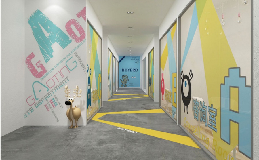 英语培训机构装修-成都教育机构设计|成都教育