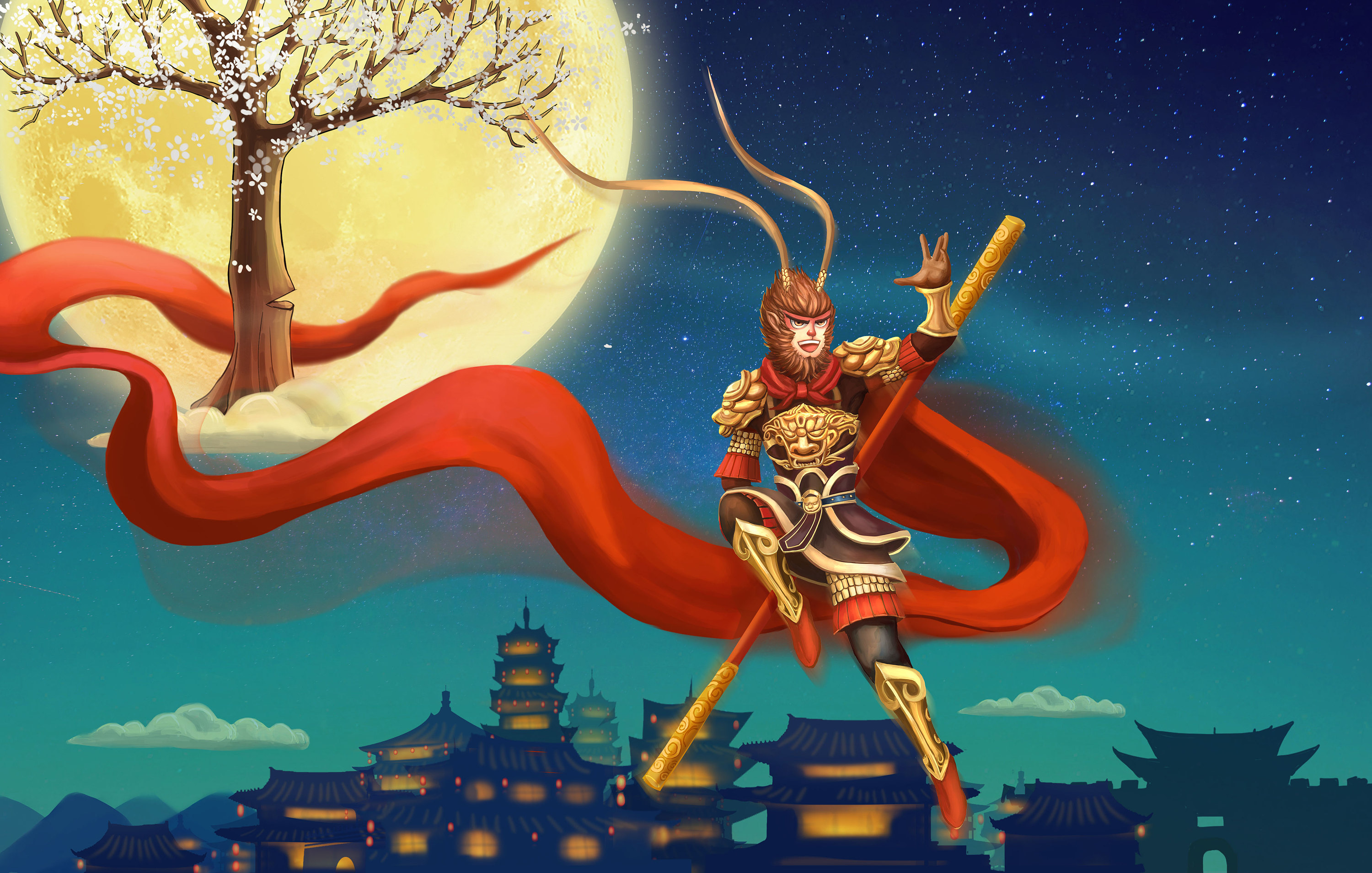 悟空传包装插画设计
