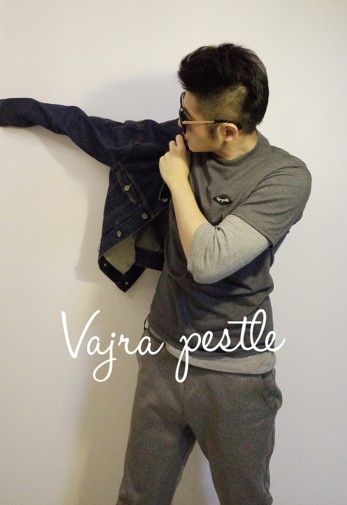 VAJRA PESTLE 手工缝制T恤 \/ 手工印花 \/ 手工