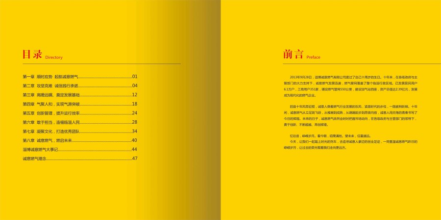 淄博诚意燃气十周年画册设计 奥臣策划设计|书