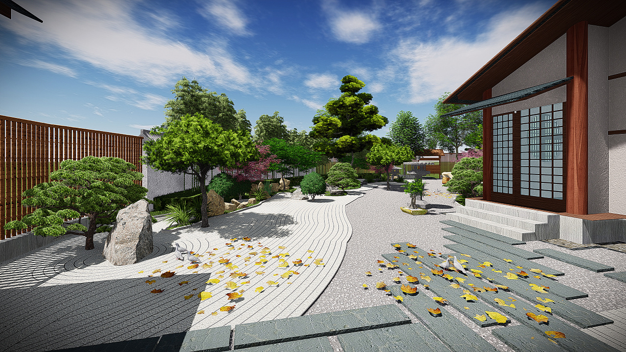 日式庭院景观设计|空间|景观设计|小影的小影 - 原创作品 - 站酷 (ZCOOL)