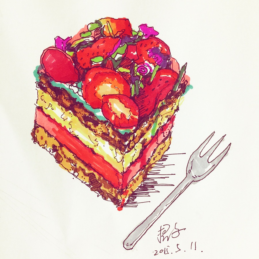 手绘小食物|绘画习作|插画|招子 - 原创设计作品