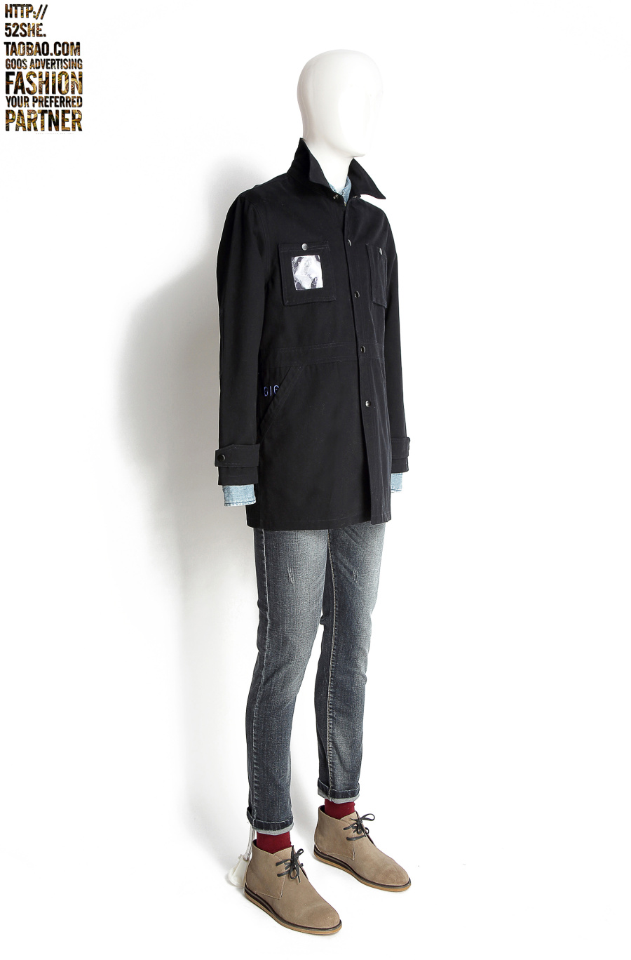 男装假模拍摄 女装立体3D假模拍摄布景实景拍