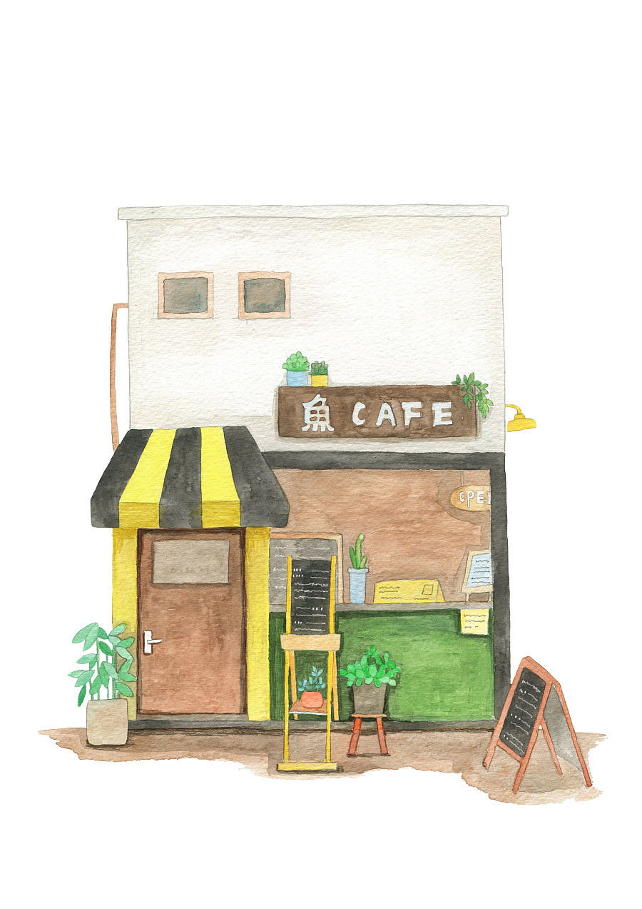 咖啡屋|商业插画|插画|小光光丶 - 原创设计作品