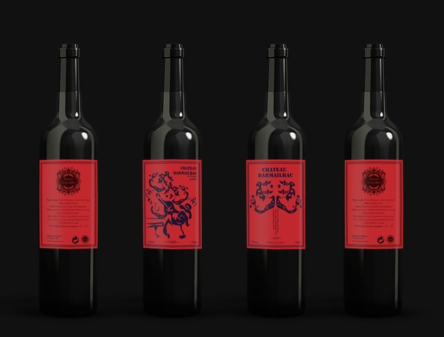 小丑红酒瓶贴|包装|平面|风漓忧 - 原创设计作品 - 站酷 (ZCOOL)
