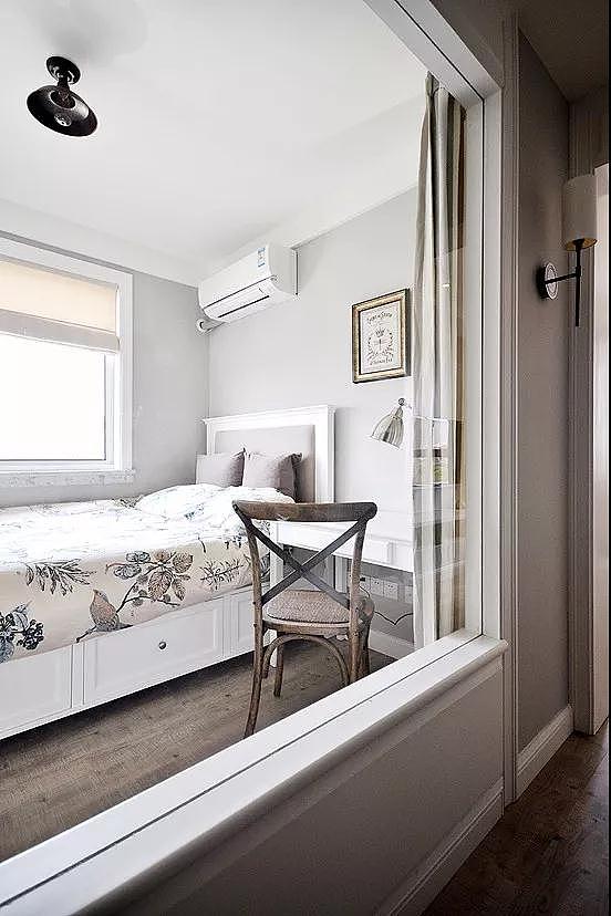 窄长户型82㎡优雅美式,卧室选用玻璃隔断,惊艳众人!