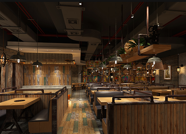 专业郫县火锅店装修设计《小板凳火锅店设计》