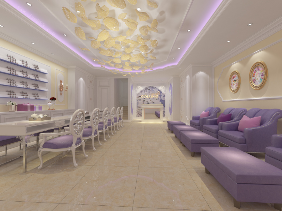 广州天河区美容院装修设计效果图|室内设计|空