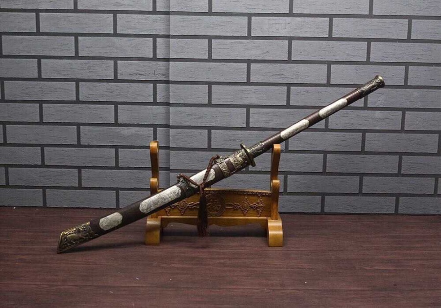精刻龙虎康熙战刀 |铁艺|手工艺|林微w - 原创设