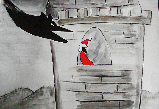 小红帽与大灰狼的故事|插画|概念设定|xxiaosu 