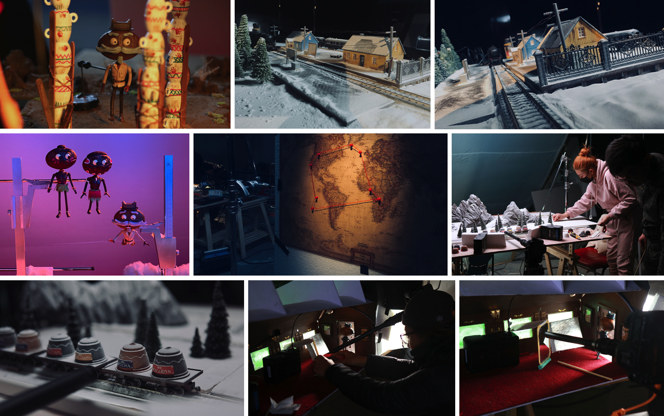 定格动画团队的大神们一帧帧挪动小人,替换表情,为角色赋予灵魂