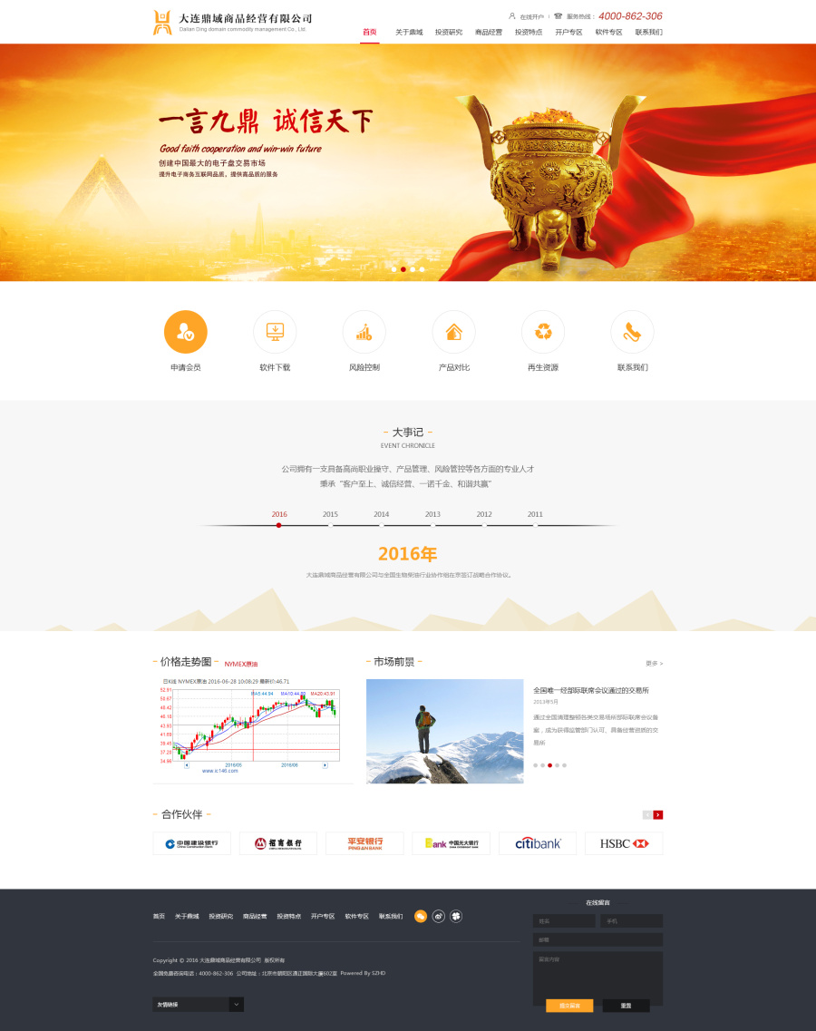大连鼎域官网首页设计 神州互动网站建设案例