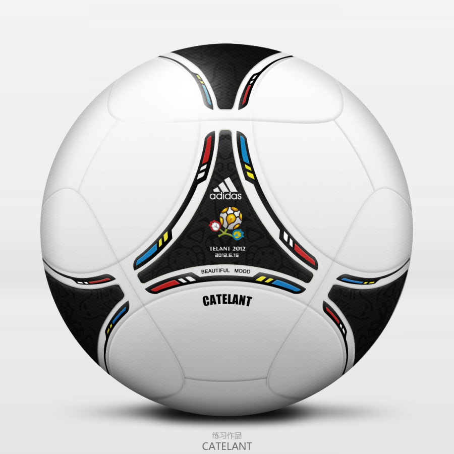 2012欧洲杯比赛用球图标临摹练习|图标|UI|Cat