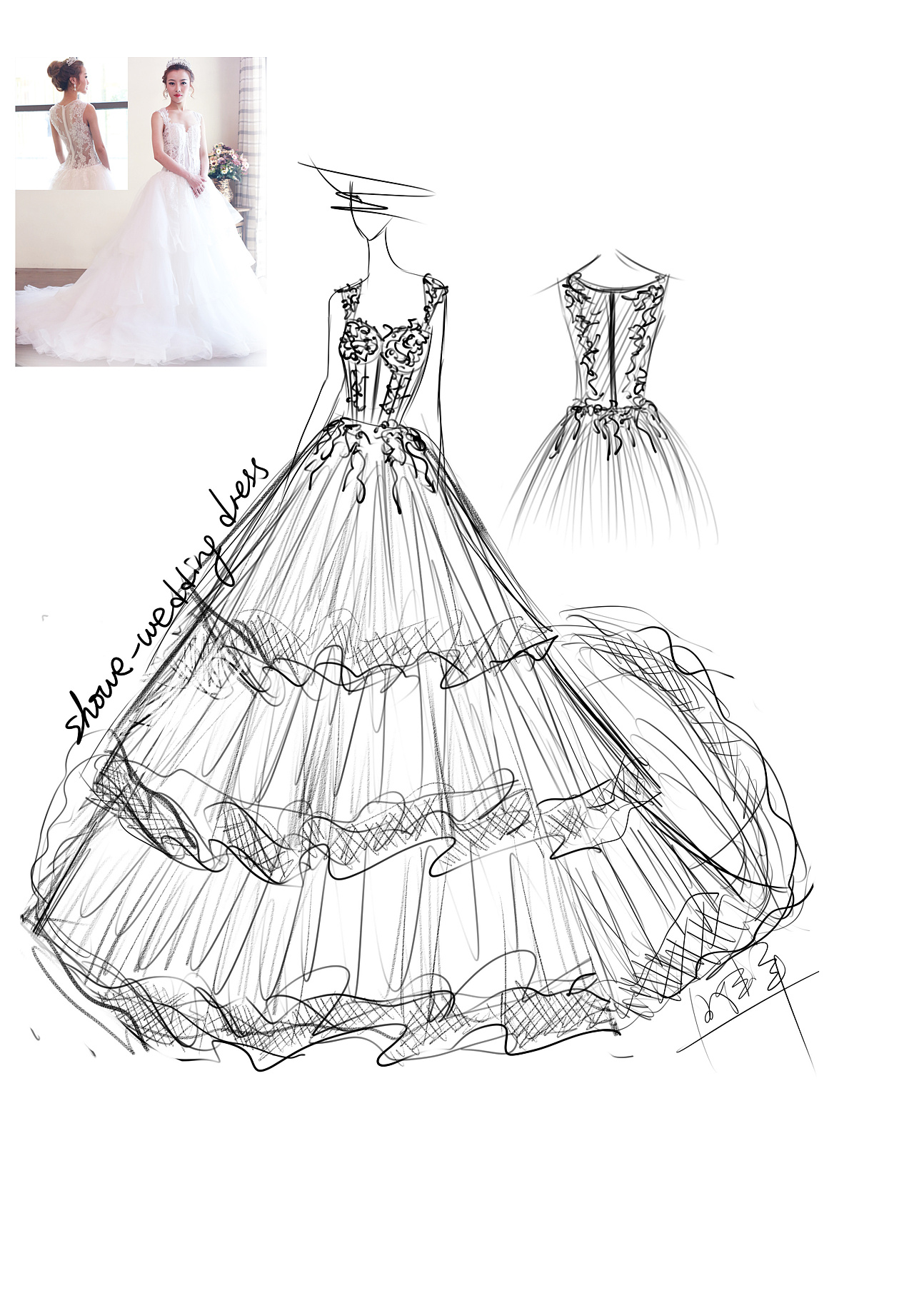 时装画-婚纱礼服设计-服装设计