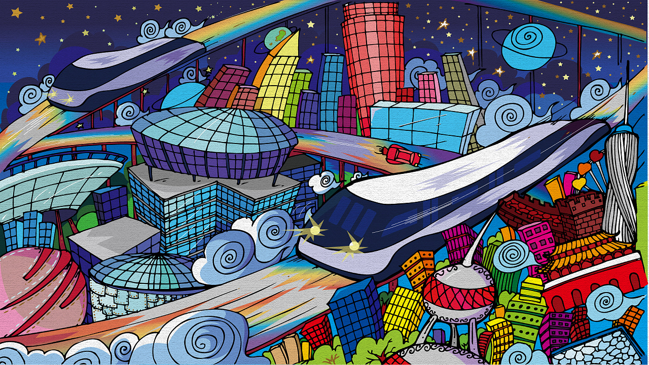城市未来|插画|儿童插画|smallwhite - 原创作品