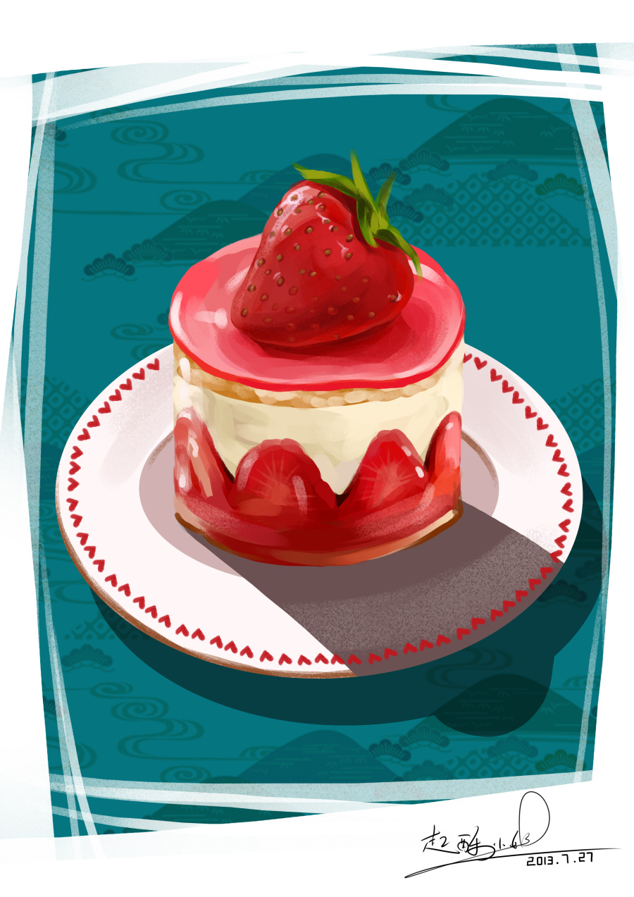 美食|绘画习作|插画|起酥小姐 - 原创设计作品 - 