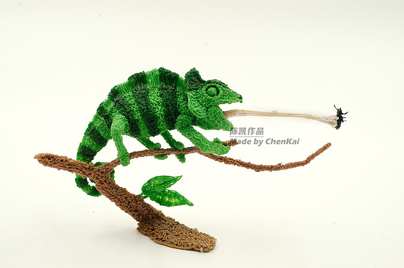 原创作品:CK:3D打印笔作品爬虫篇之变色龙