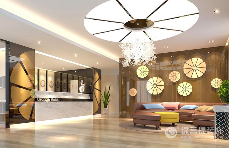 精品主题酒店设计--橙子酒店装修设计案例|室内