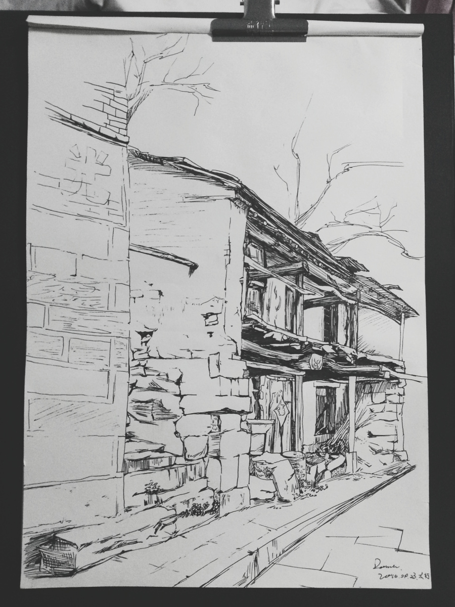 [速写]太行山风景写生3|速写|纯艺术|donna826 