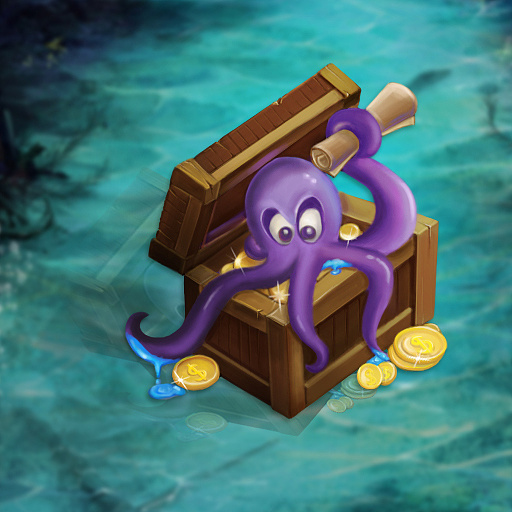 游戏ui icon设计 海底宝箱
