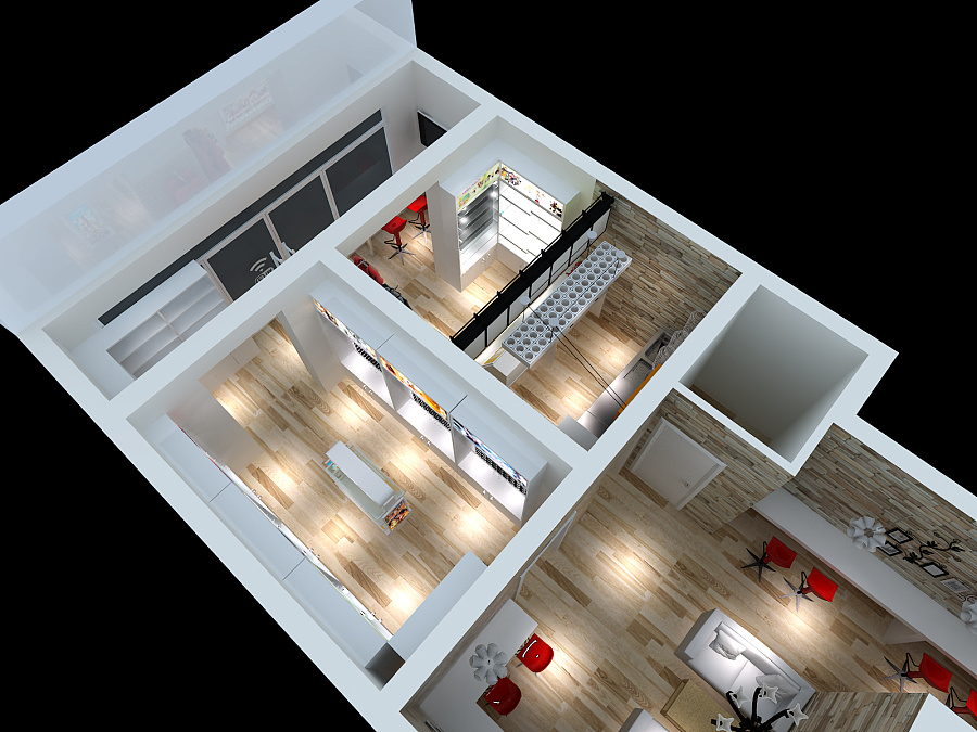 奶茶店店面设计图 咖啡店3d设计图 动漫店店面