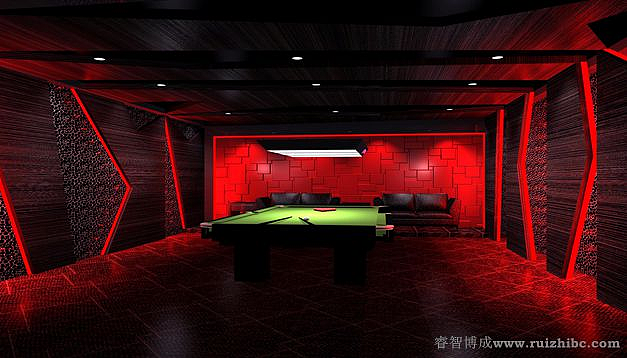 台球厅设计图-湖南郴州台球俱乐部|空间|室内设