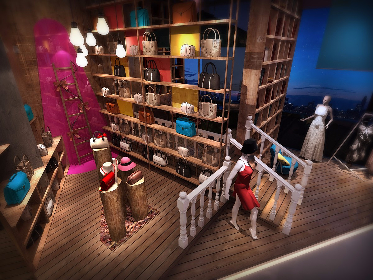 靓影Showroom服装店-成都专业高端服装店装修