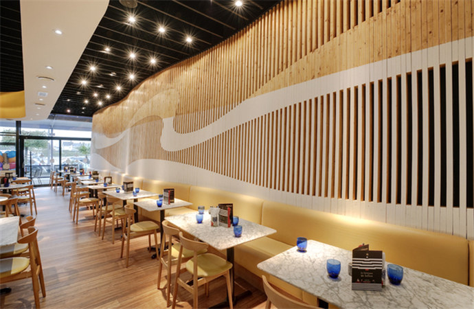 自贡现代风格茶餐厅装修|自贡特色餐厅设计公