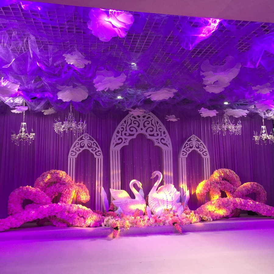 婚礼设计-平面效果图(紫色天鹅梦幻婚礼)|其他