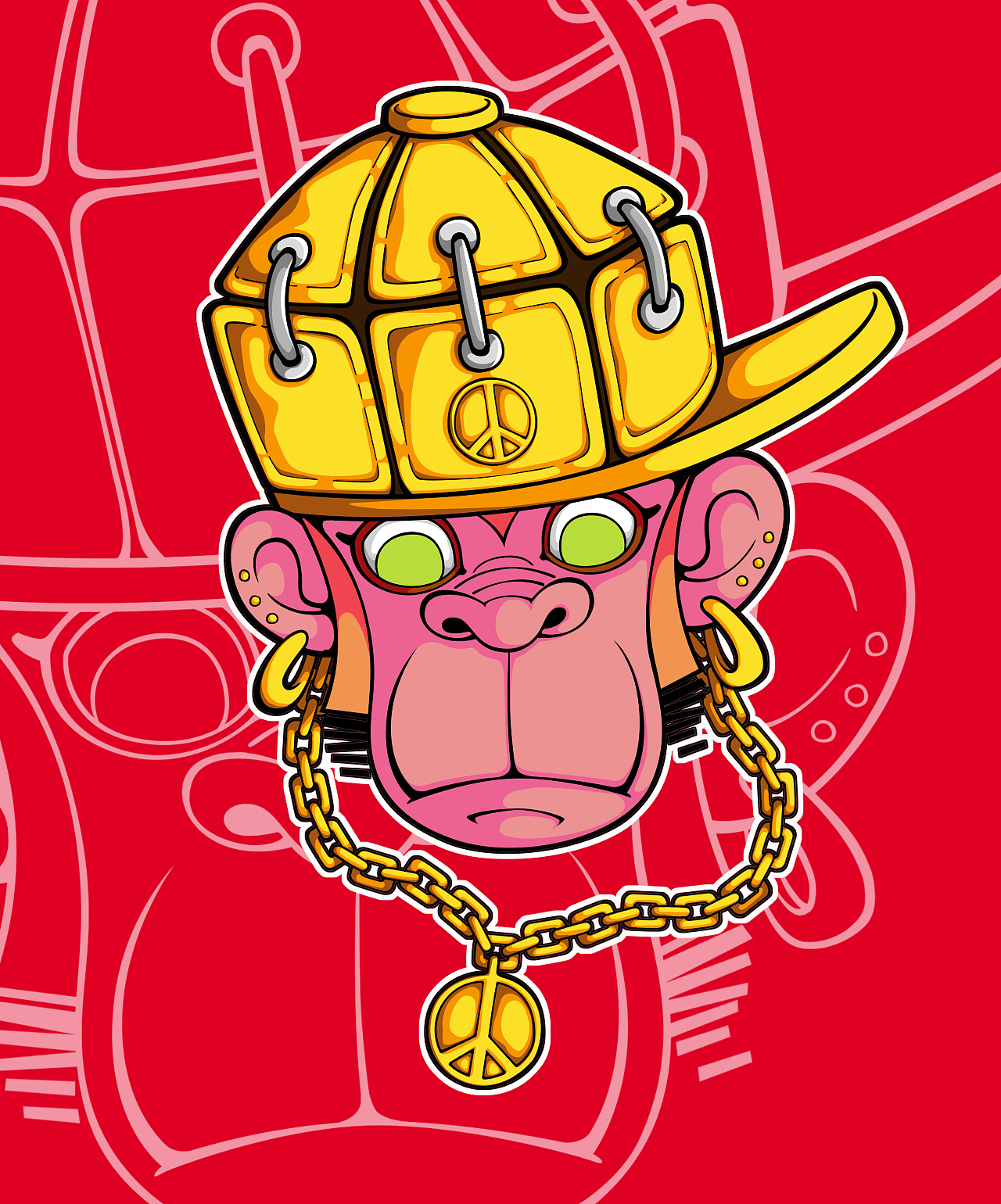 猴子!|插画|涂鸦/潮流|引力光波 - 原创作品
