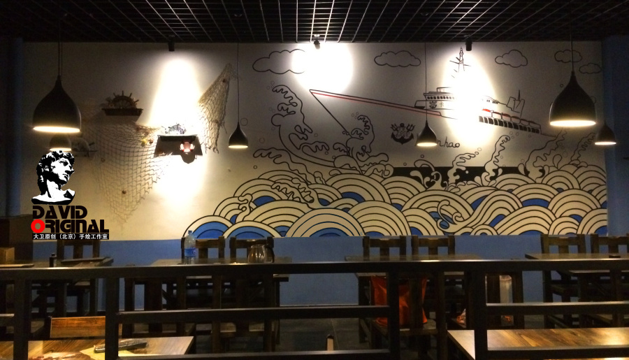 ◆北京墙体彩绘◆餐厅彩绘◆ktv墙绘◆墙体涂