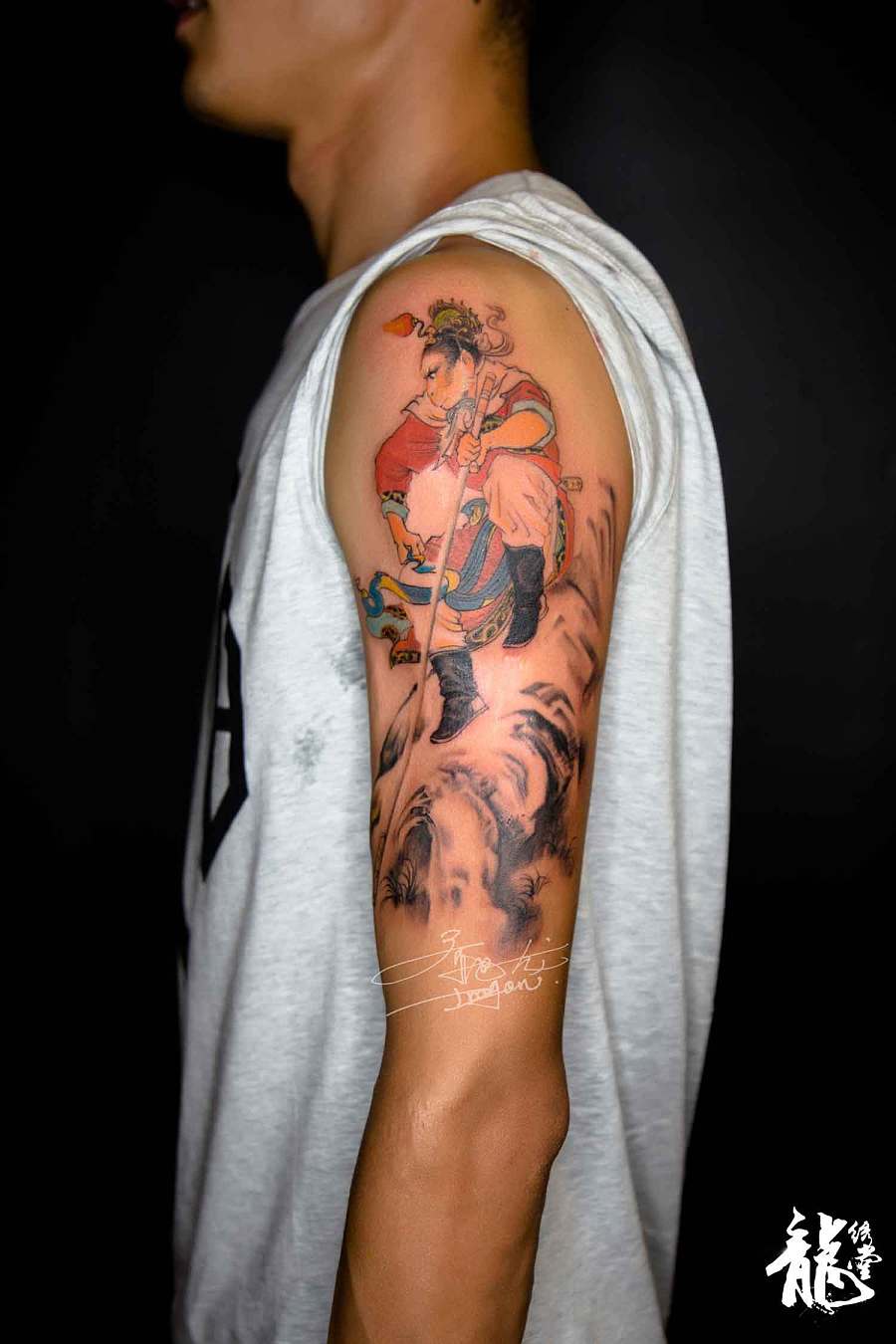 大臂小人书风格齐天大圣孙悟空彩色纹身|手办