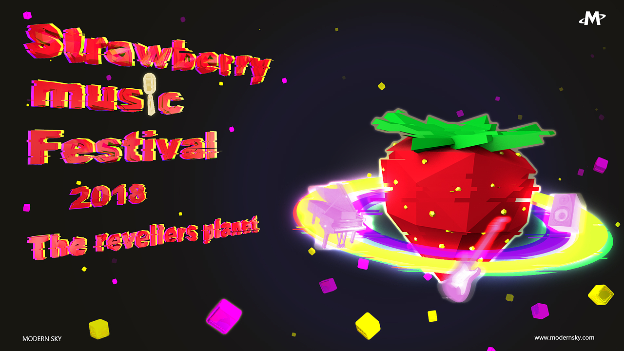 2018草莓音乐节活动海报创作|平面|海报|JNJN
