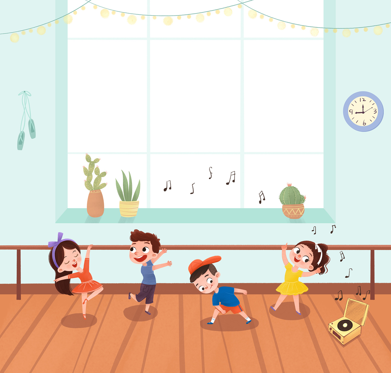 小学舞蹈教程封面|插画|儿童插画|moly插画 - 原创