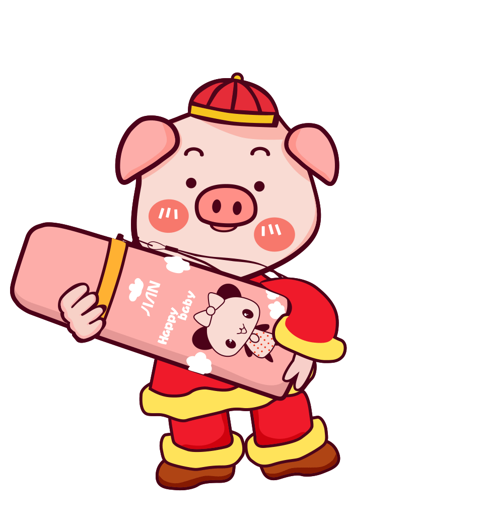 【原创】2019猪年,为公司设计的一套表情包,供客服使用.