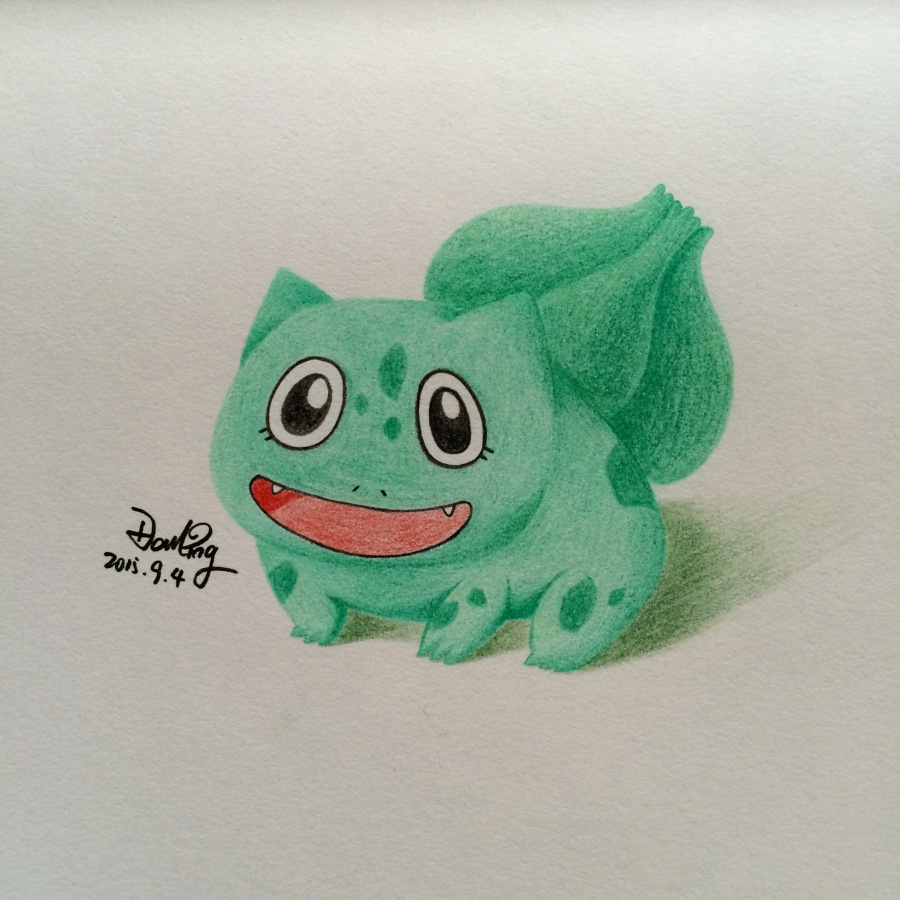 彩铅手绘宠物小精灵|绘画习作|插画|顶顶大明 -