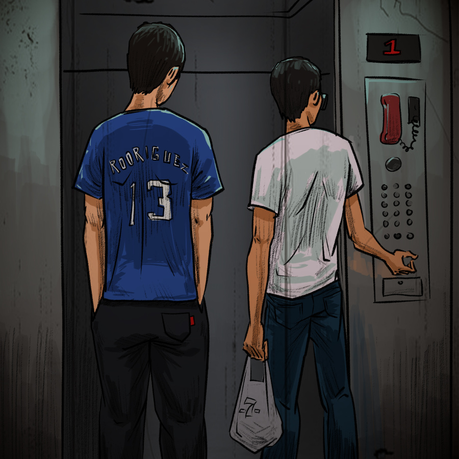 恐怖漫画 电梯|商业插画|插画|昊昊HOWHOW -