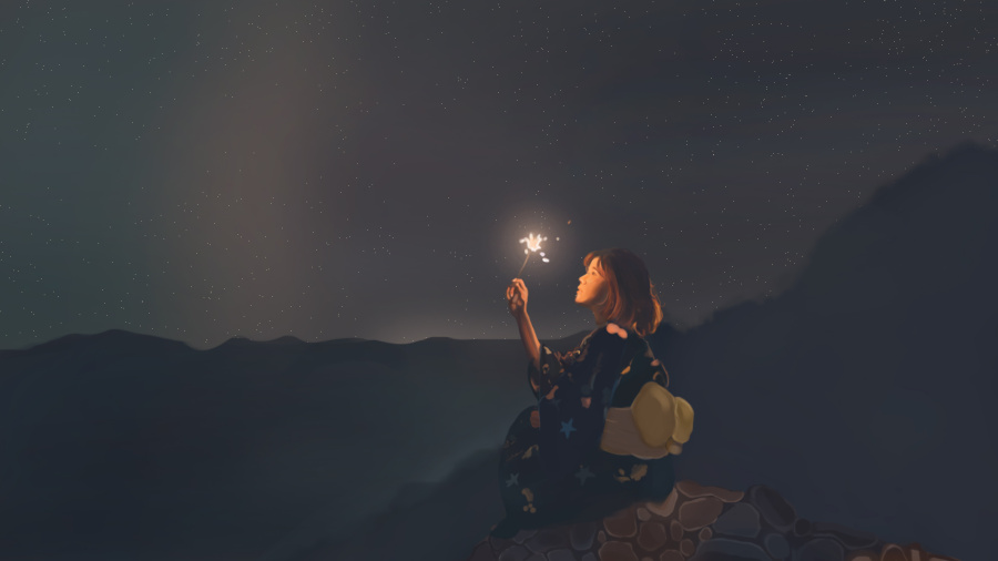 夏祭|绘画习作|插画|苏菲的世界 - 原创设计作品