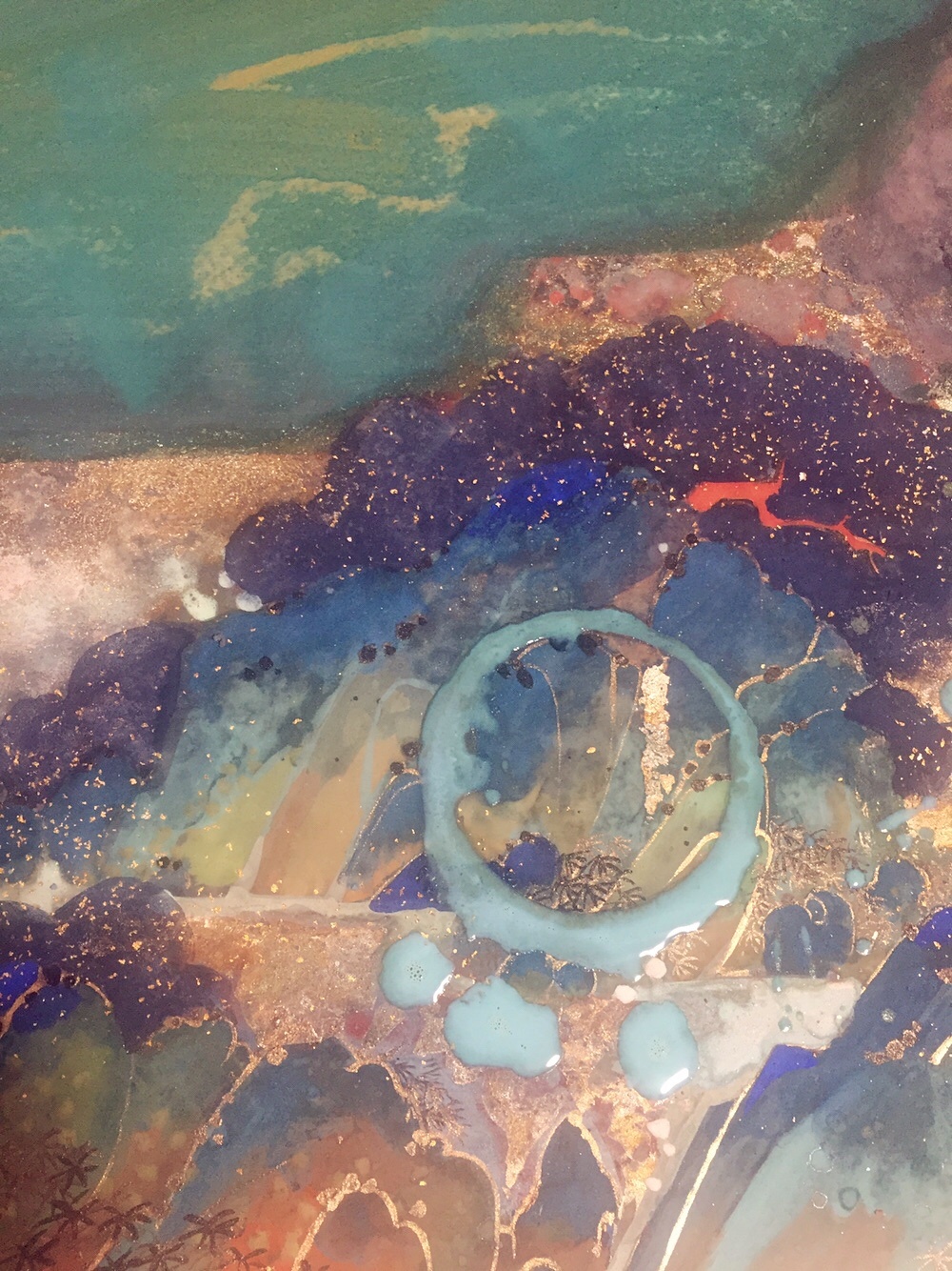 【岩彩】金碧屏风画--登龙门|纯艺术|国画|莲羊 - 原创作品 - 站酷 (ZCOOL)