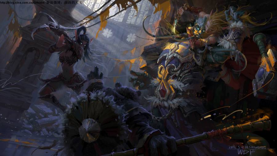 大飞游戏影视原画~WOW联盟部落之战|游戏原