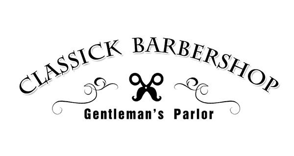 理发店logo,标志设计传达主打男性理发的专业内涵,风格干净时尚带点