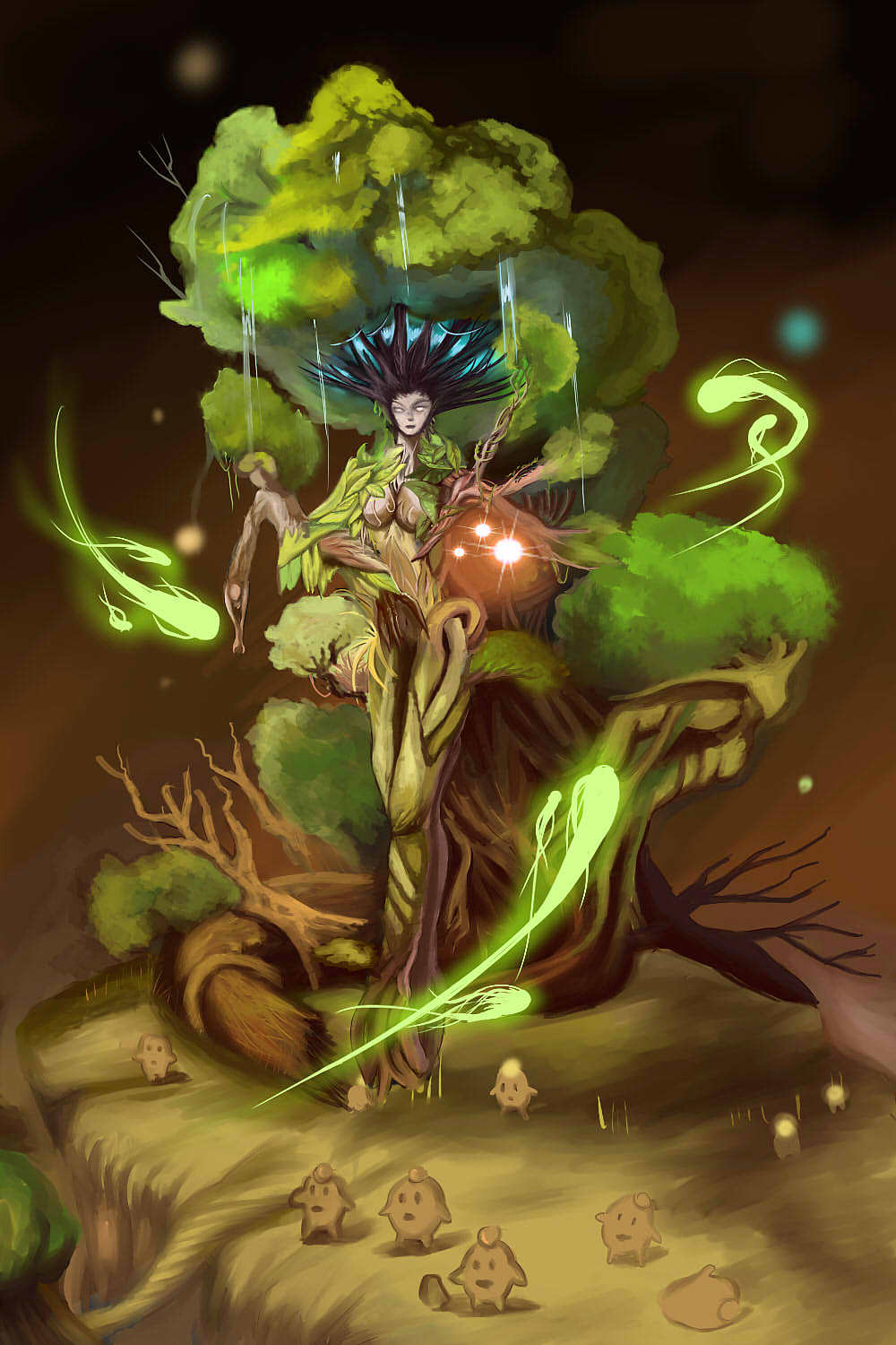 森林女神,树妖.