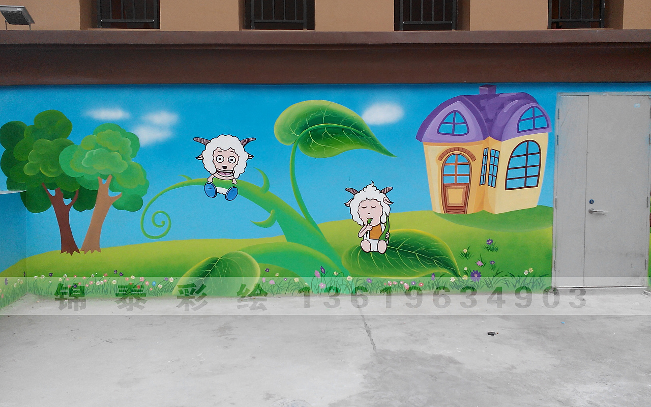 昆明幼儿园彩绘云南幼儿园墙体彩绘装饰手绘壁画——锦泰彩绘