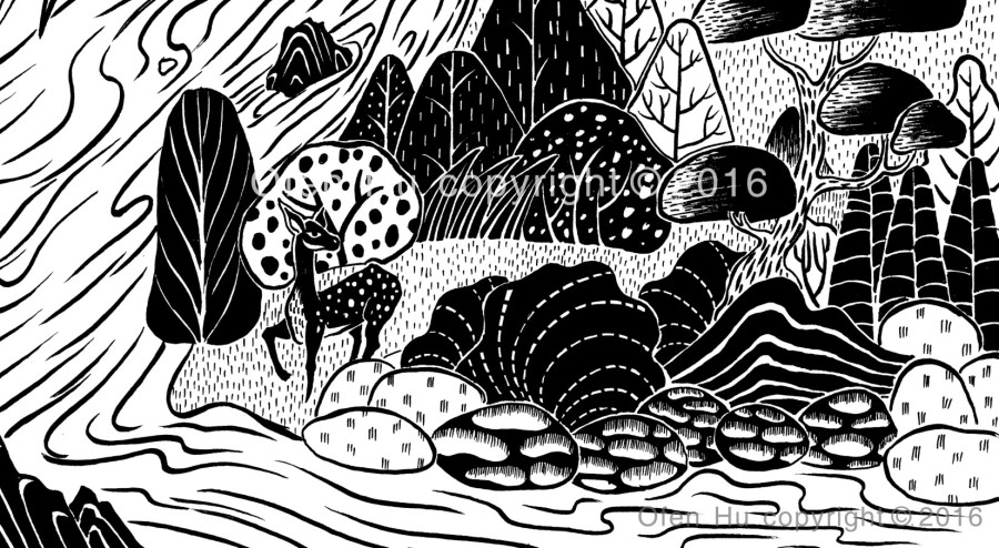 活在一个逗趣的环境里|绘画习作|插画|疯子木 -