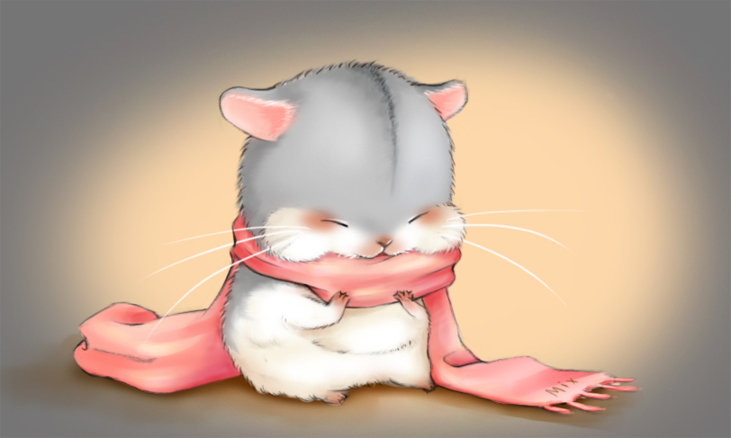 仓鼠#小灰|商业插画|插画|MIX喵 - 原创设计作品