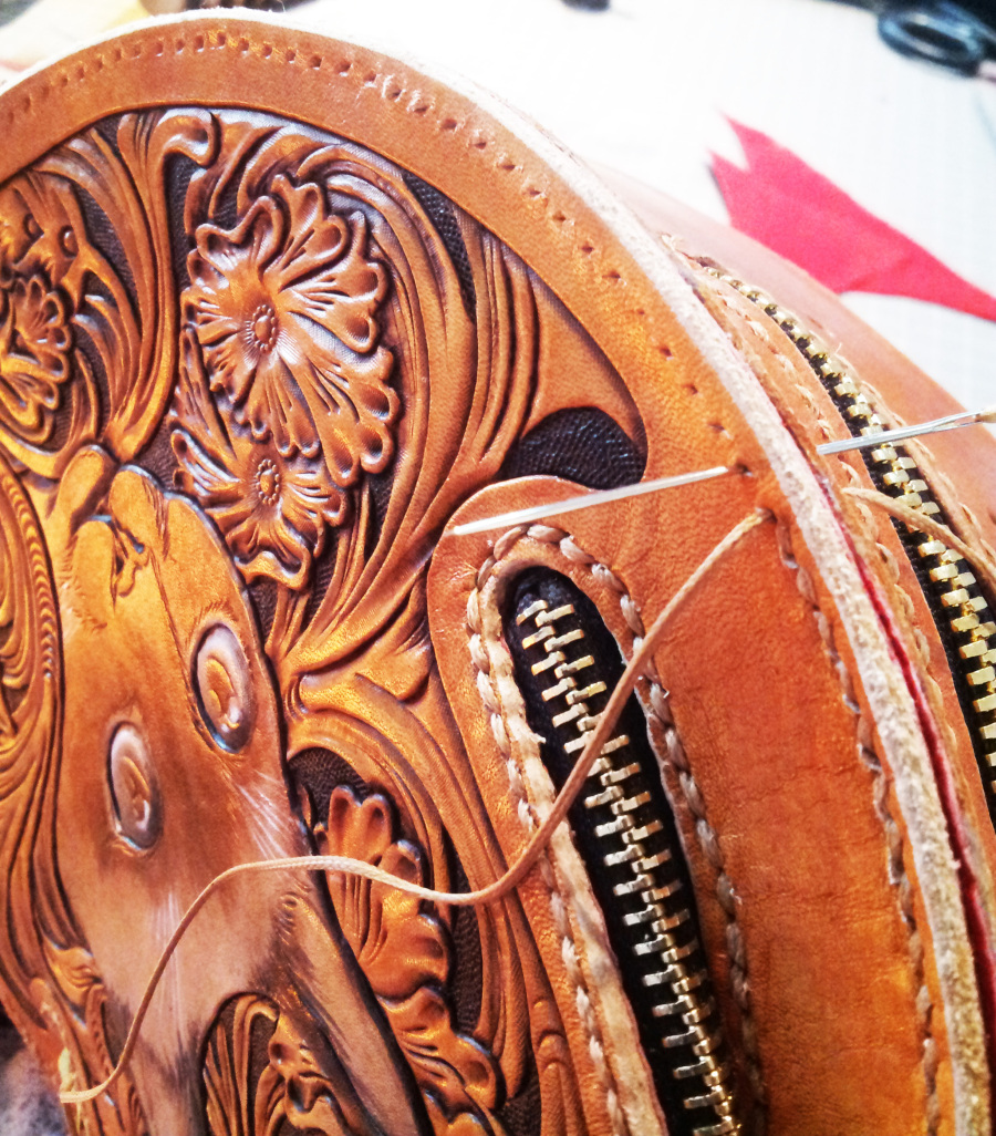 我家四姐形象圆筒包|皮艺|手工艺|孟璐璐V - 原