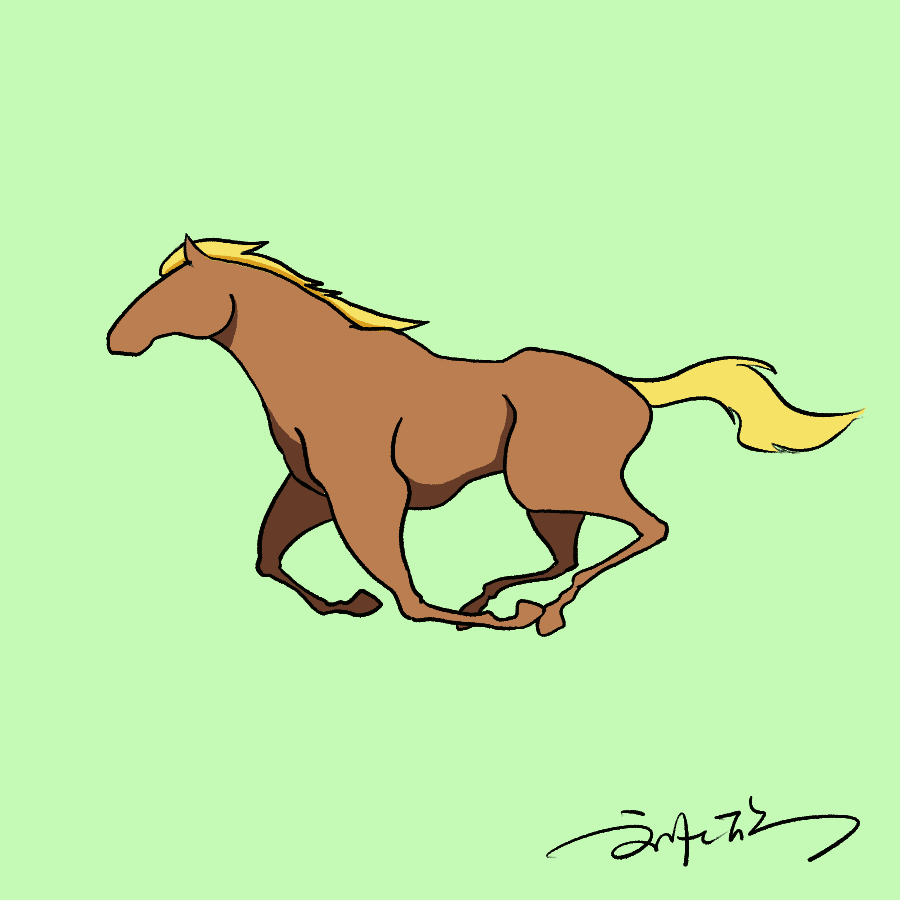 【动画规律】奔跑的马