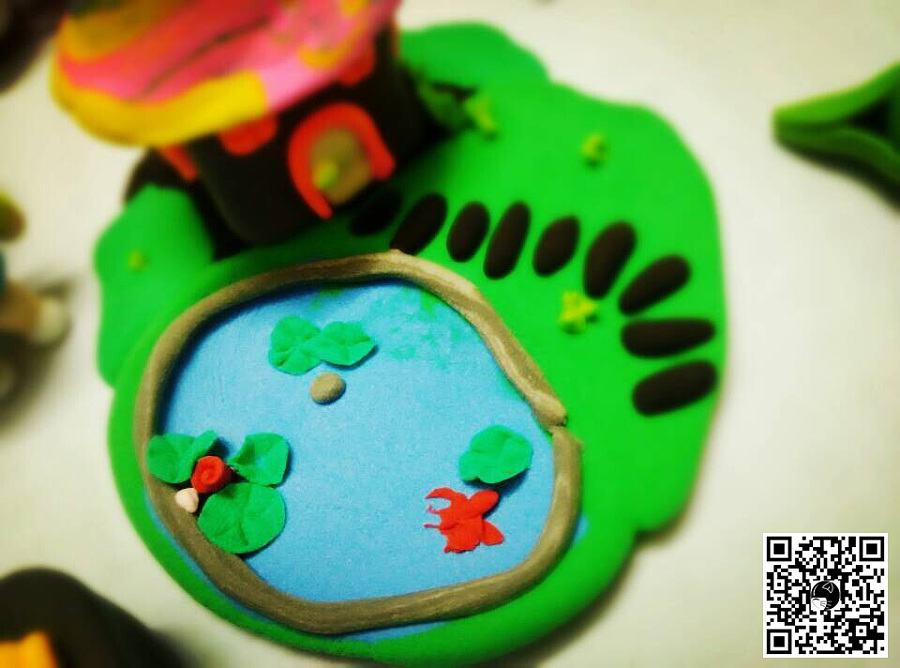 #神马小姐手工#原创多彩荷花池塘小院摆件·超轻粘土|其他手工|手工艺|towl - 原创设计作品 - 站酷 (ZCOOL)