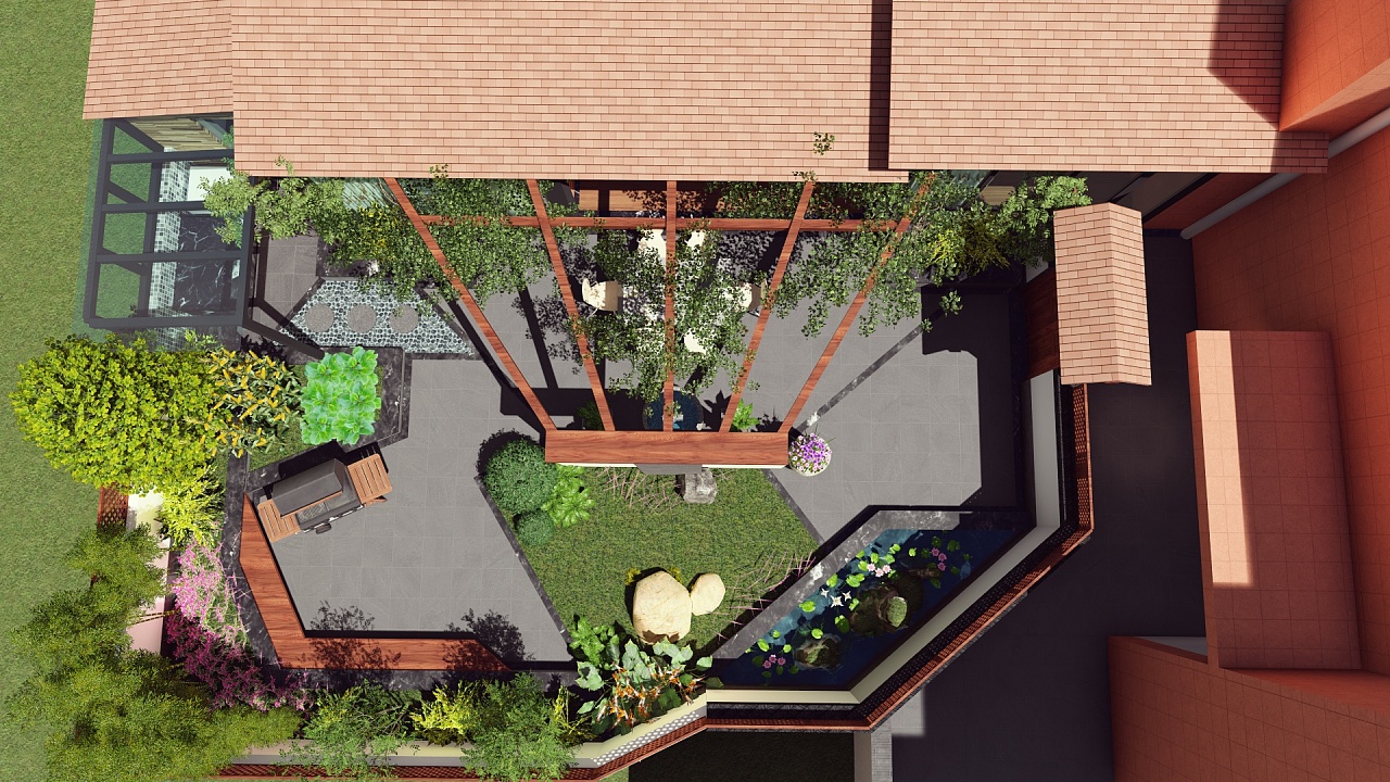 屋顶花园|空间|景观设计|画941 - 原创作品 - 站酷